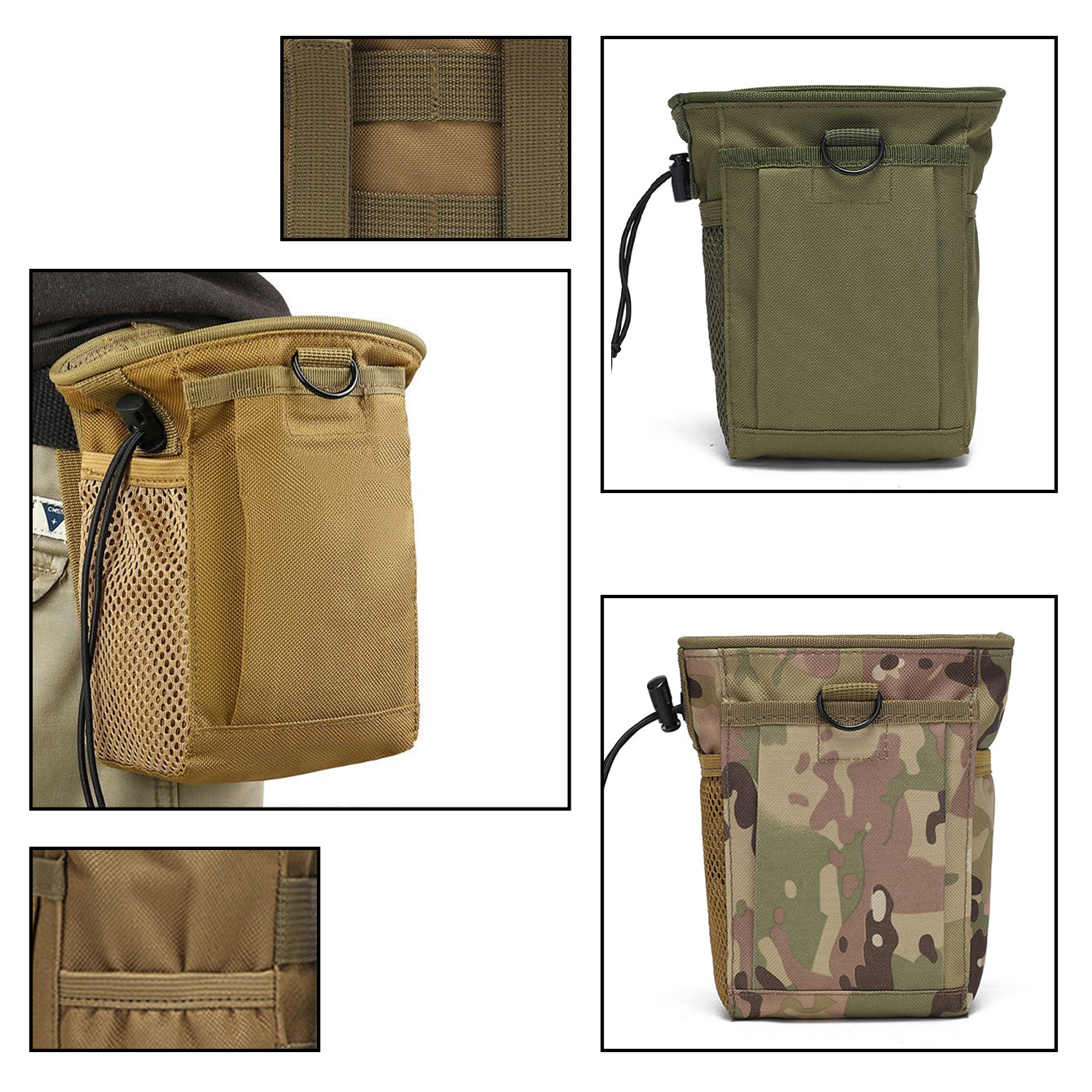 Outdoor Hunting Belt - Bolsa MOLLE camuflada 3-5L reciclável bolsa