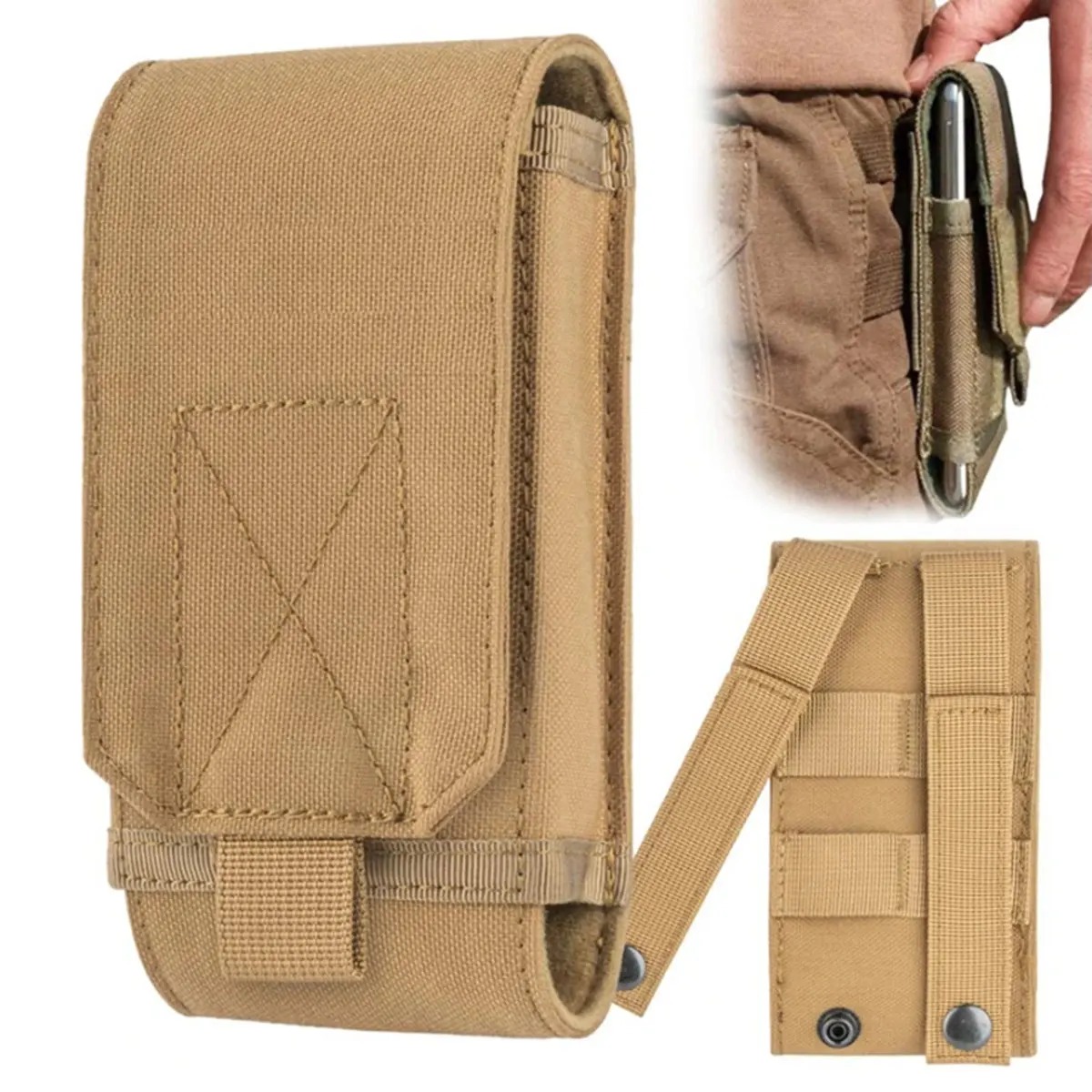 Outdoor Hunting Belt - Bolsa Tática Molle Laser para Celular,