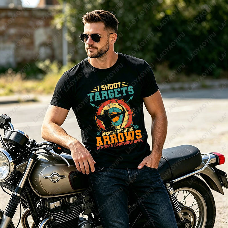 Outdoor Hunting Events - Camiseta Gráfica Casual para Prática de