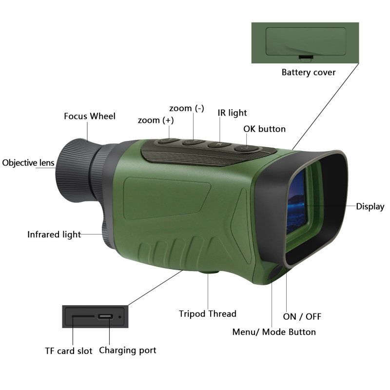 Dispositivo de visão noturna p - Outdoor Hunting Digital Night Vision avaliação e preço