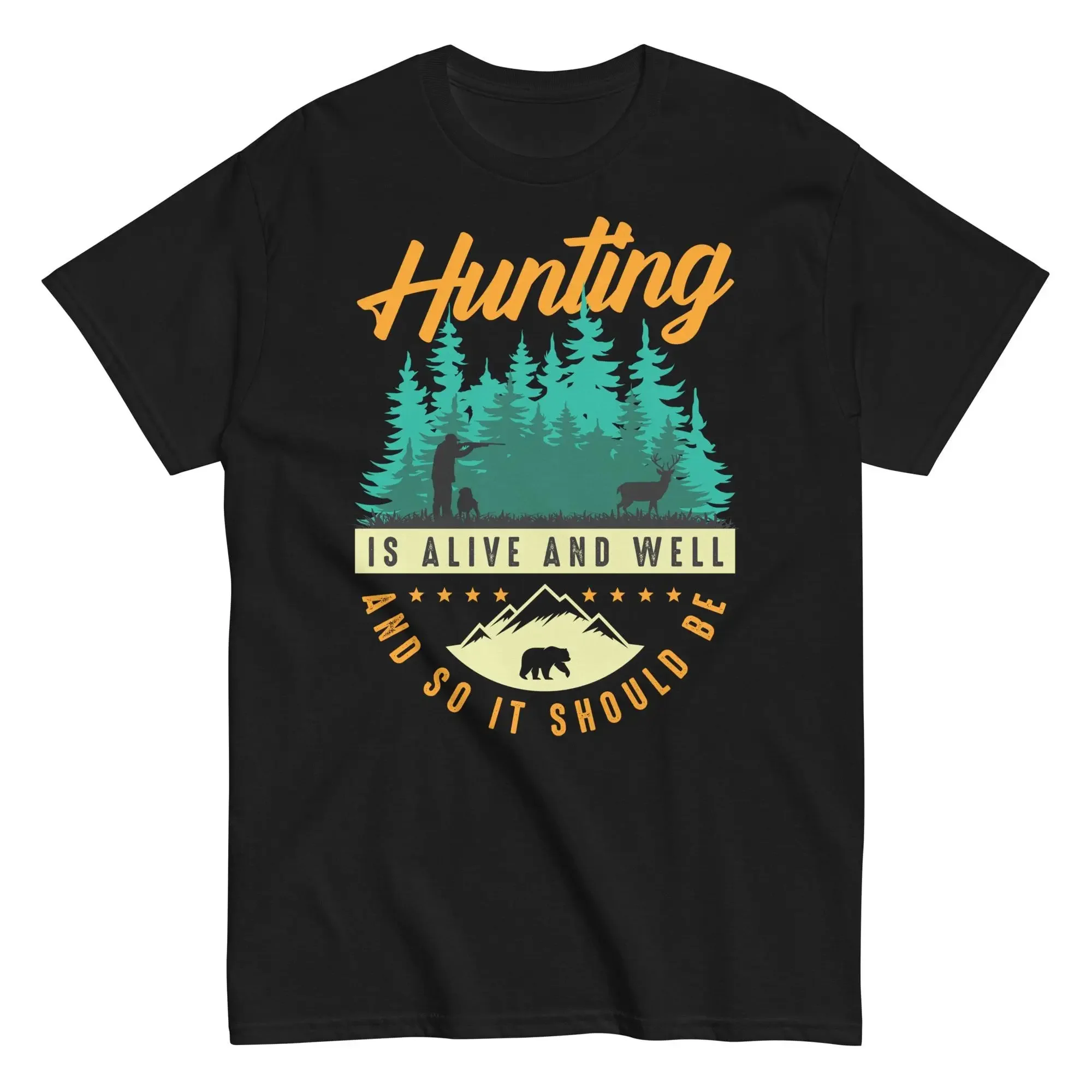 Camiseta 'Eu Devia Estar Caçan - Wildman Hunting & Outdoor Polokwane Photos avaliação e preço
